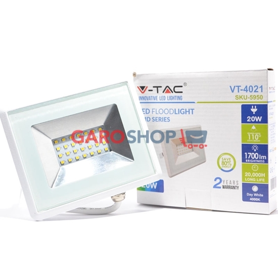 V-TAC Faretto LED Esterno Ultra Slim 10W - Bianco Freddo, Impermeabile Per Giardino O Terrazzo