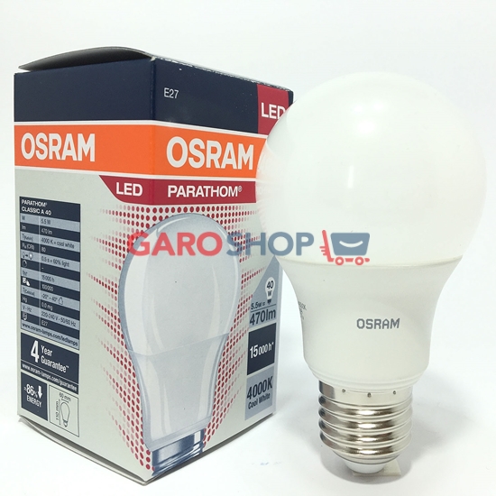 OSRAM Parathom Retrofit Classic E27 A 5.5W 827 Ghiaccio