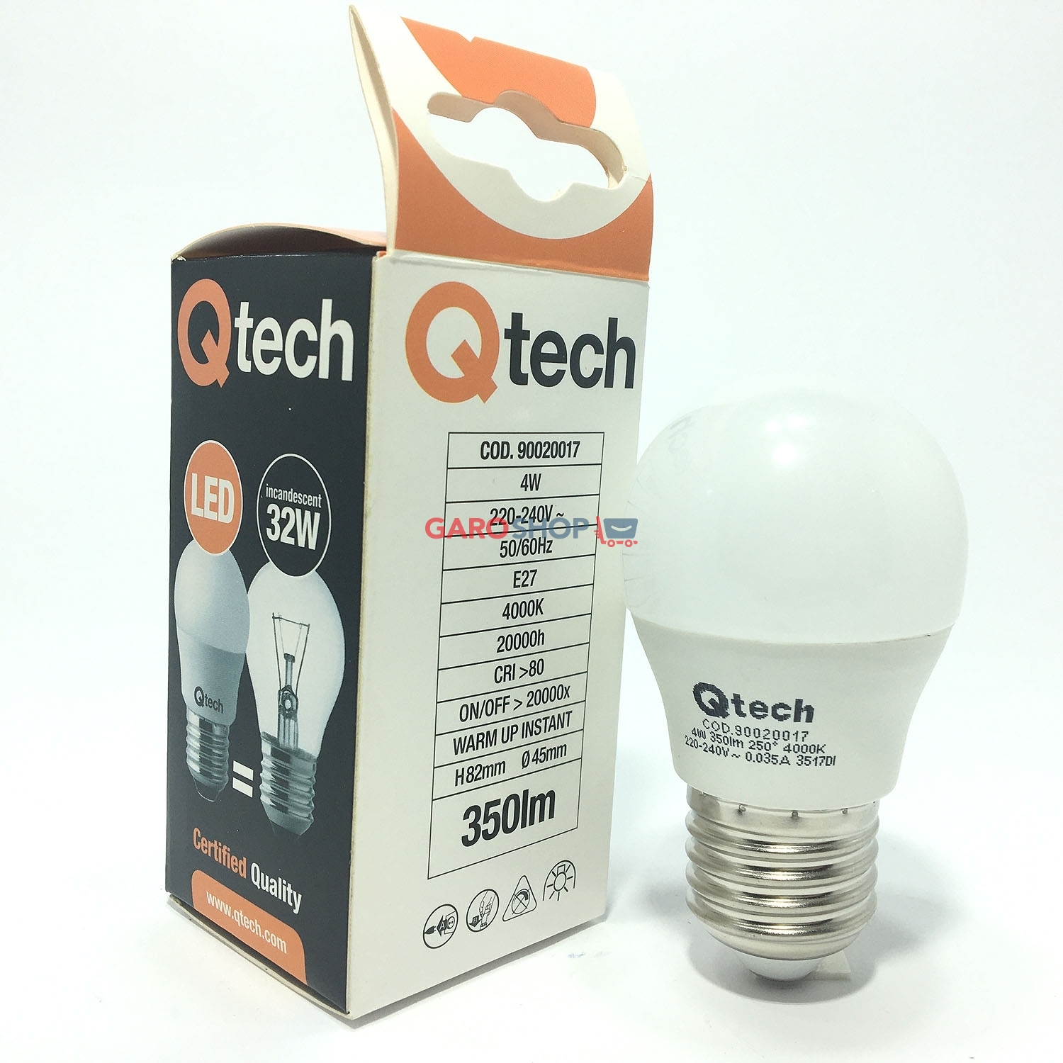 Ampoule LED E27 4W 420lm – Choix 3000K (chaud) Ou 6000K (froid) – Kanlux, Neuve